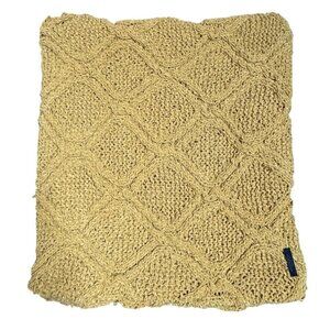 Magaschoni Home Knit Pillow Cover | Tan Textured 20"x20" | No Insert Included